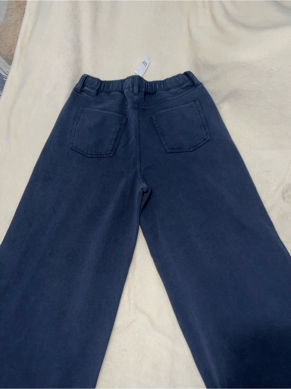 GAP Navy Wide-Leg Sweatpants with Back Pockets